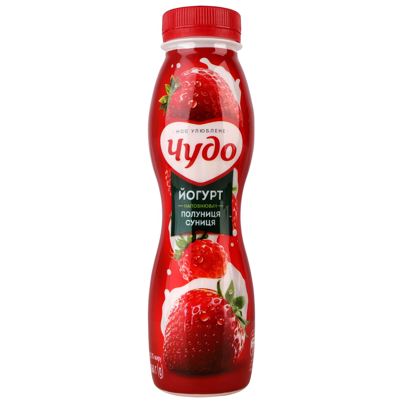 Yogurt Chudo Strawberry-Strawberry 2.5% 260g bottle