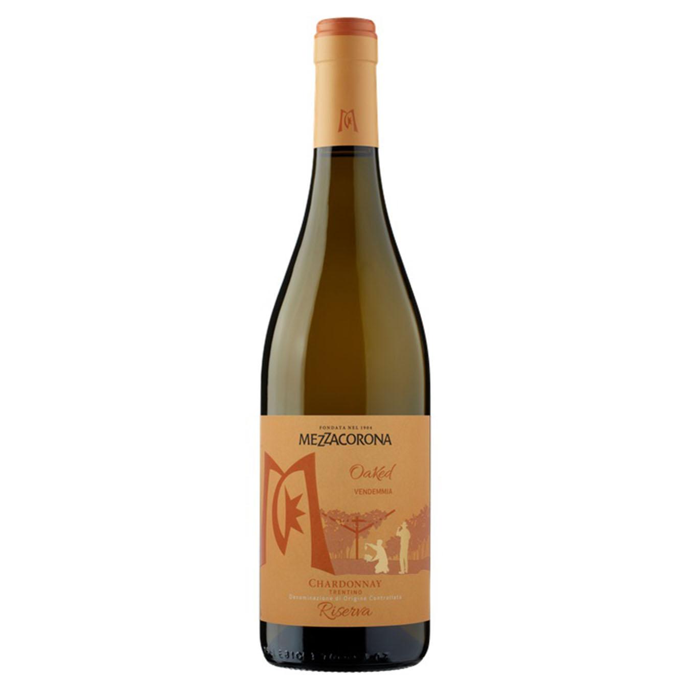 Вино Mezzacorona Chardonnay DOC белое сухое12,5% 0,75л