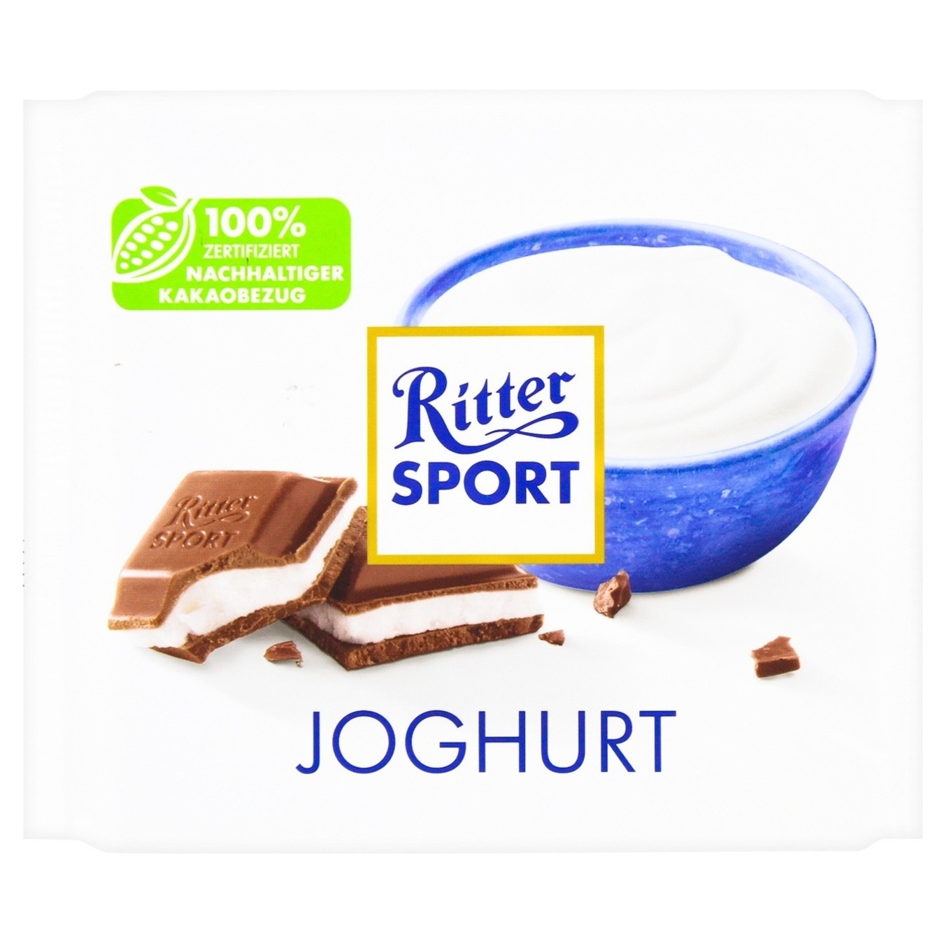 Шоколад Ritter Sport молочний з йогуртовою начинкою 250г