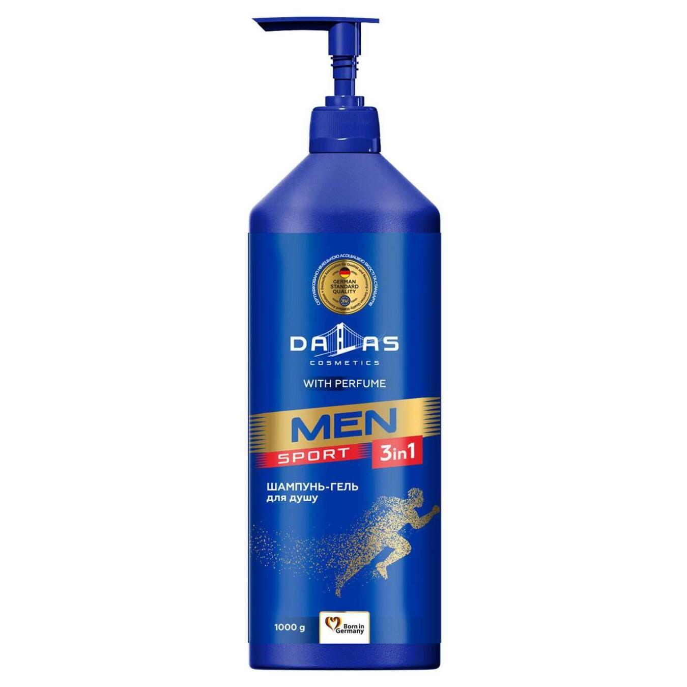 Men's shower gel shampoo 3 in 1 sport Dalas 1000g