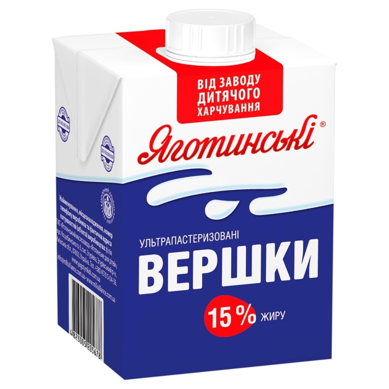 Yagotynski cream 15% tetra pack 500g