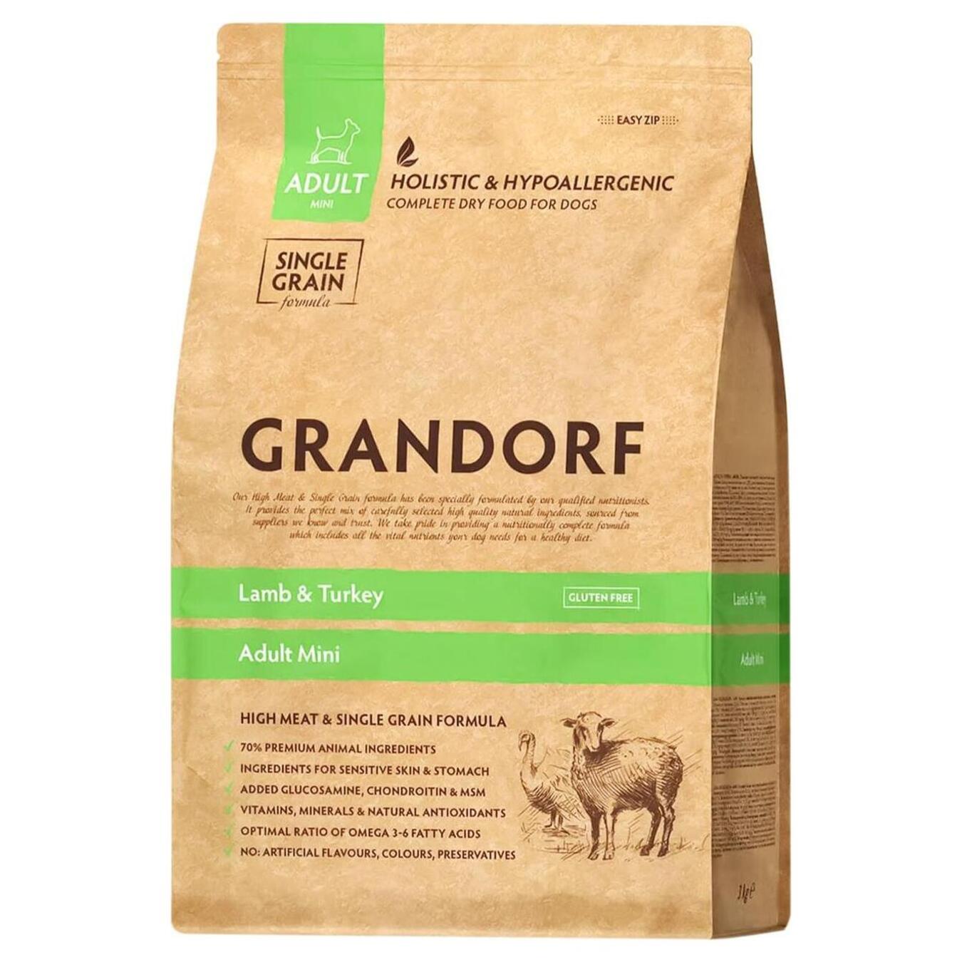 Food for dogs Grandorf small breeds dry lamb with turkey 1kg