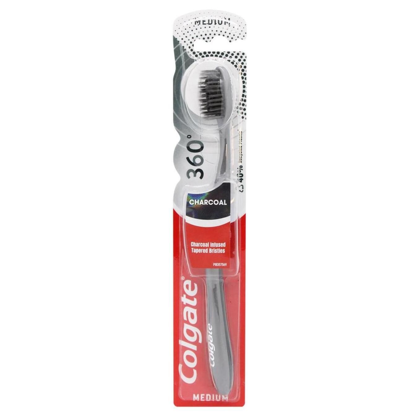 Toothbrush Colgate charcoal 360 of medium hardness