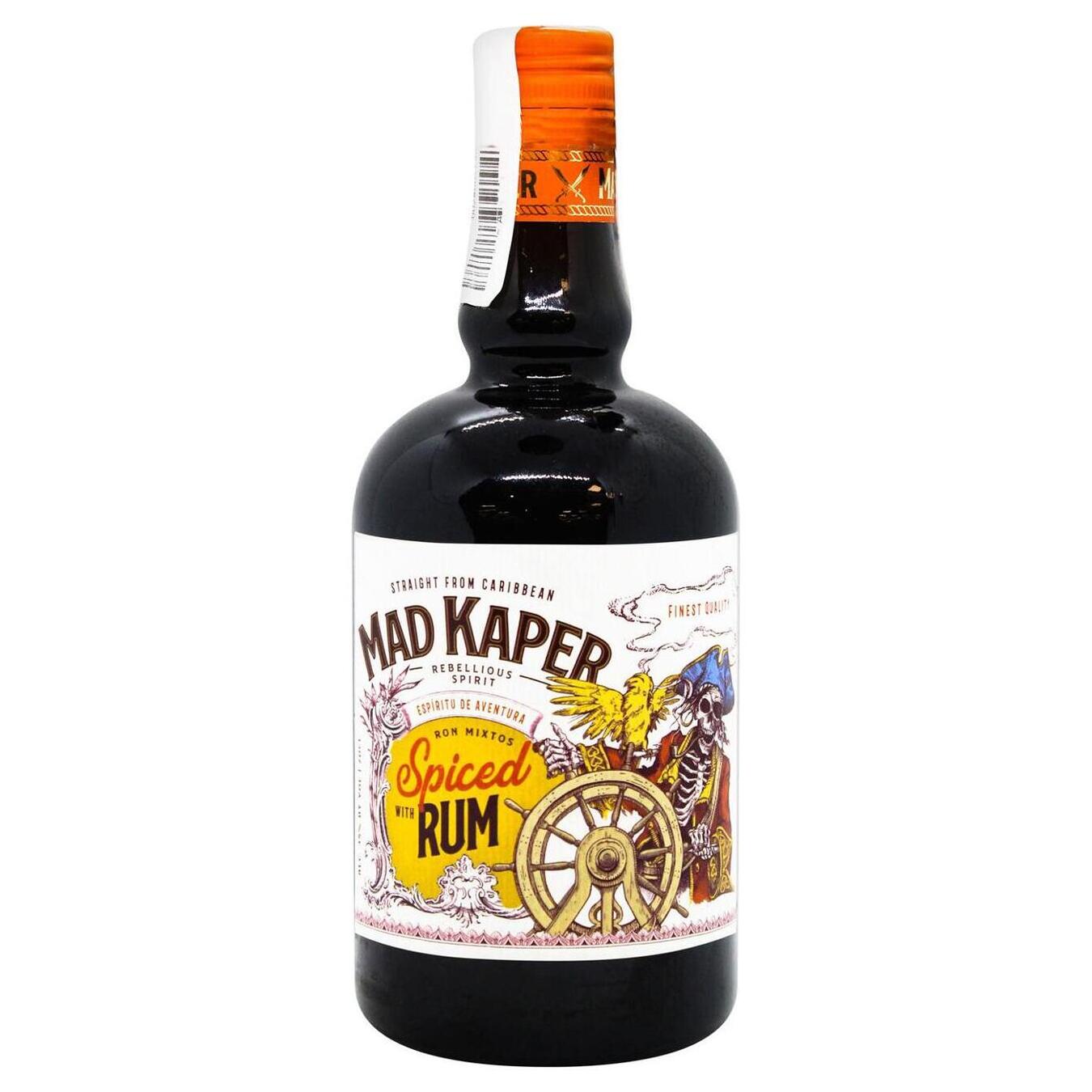 Alcoholic drink based on rum Mad Kaper Rum Spiced 35% 0.7 l