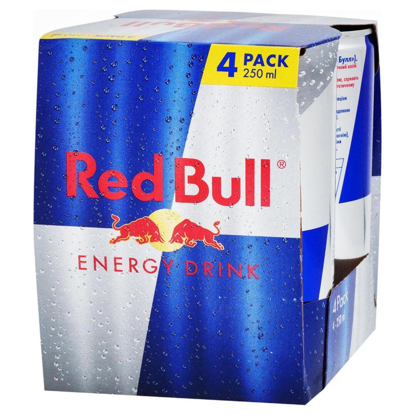 Set Red Bull Energy drink 4*0.25 l iron can