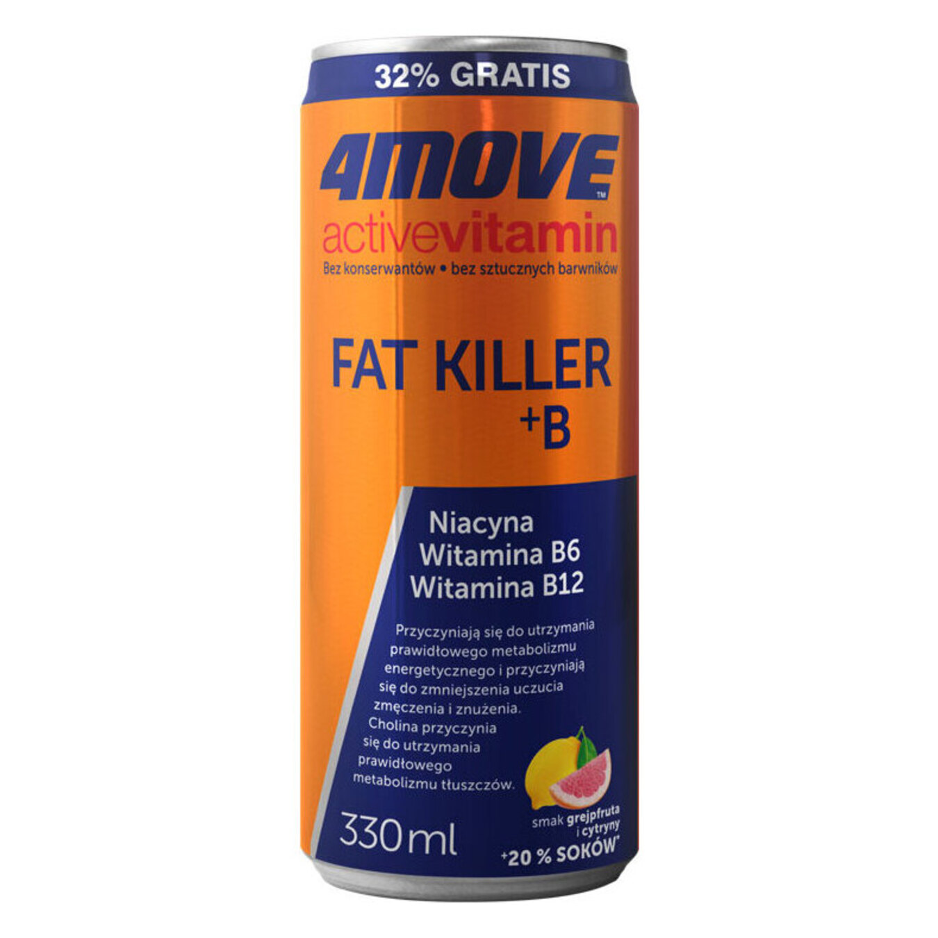 Carbonated drink 4Move Fat Killer 0.33 l iron can