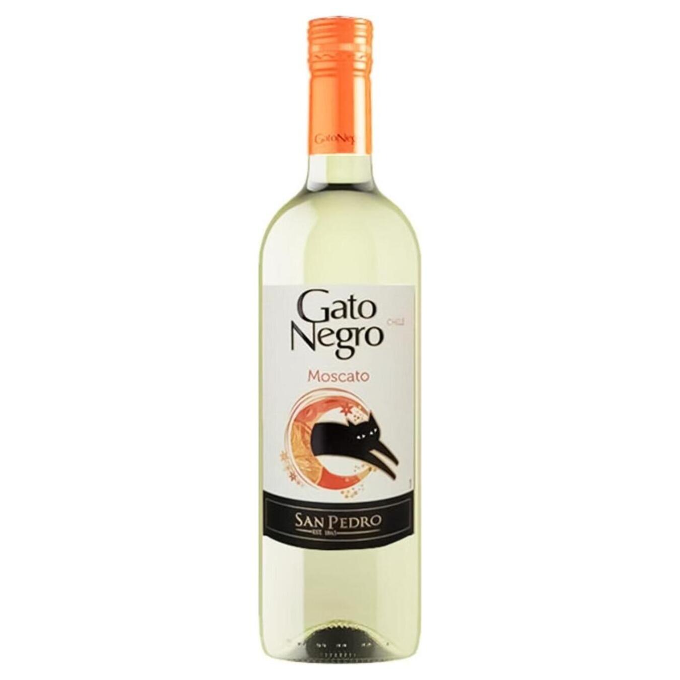 Вино Gato Negro Moscato белое сладкое 12% 0,75л