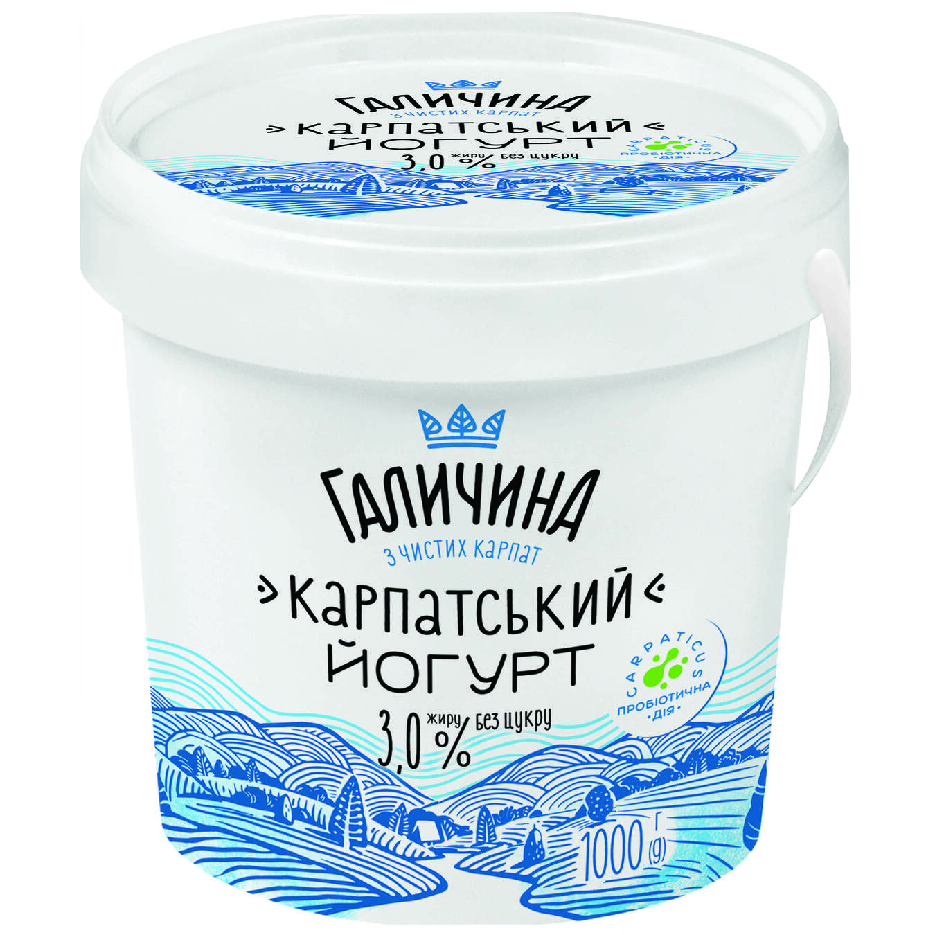 Galychyna Carpathian Sugar-Free Yogurt 3% 1kg
