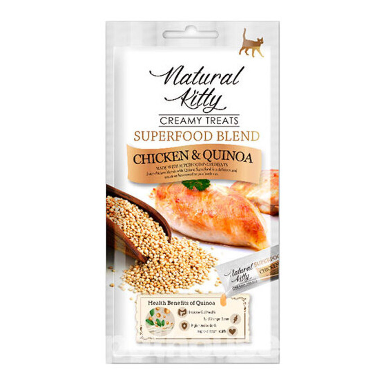 Treats for cats Natural Kitty with chicken and quinoa cream 4x12g