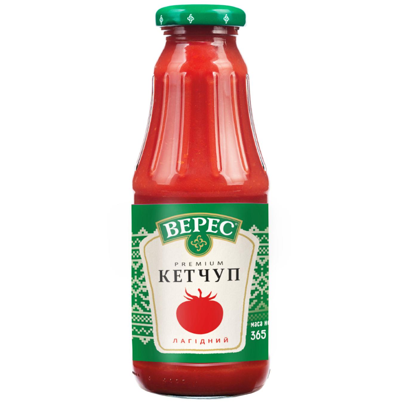 Ketchup Veres mild Premium 365g glass