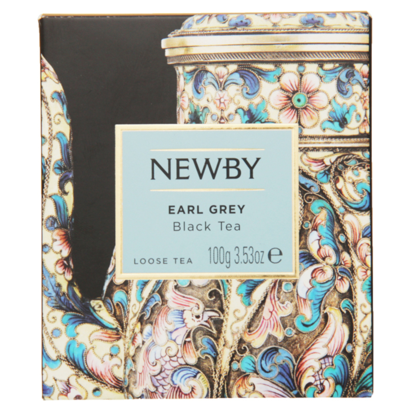 Чай черный Newby Эрл Грей Earl Grey ароматизированная картонная коробка 100г