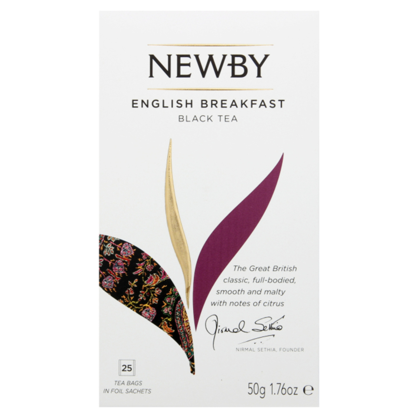 Чай чорний Newby Англійський сніданок 50г фільтр-пакет