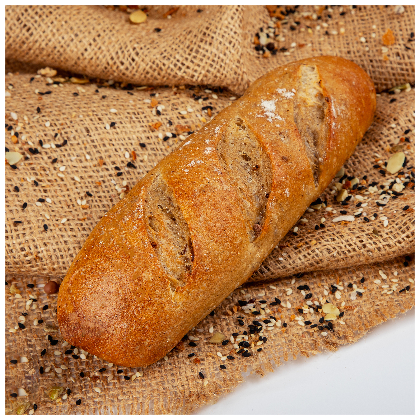 Buckwheat mini baguette on sourdough 100g