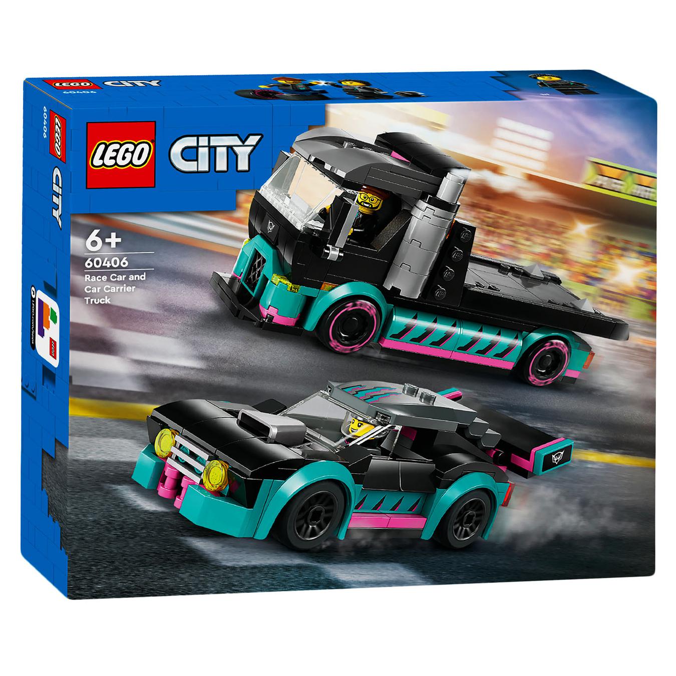 Конструктор LEGO Сіті 60406 Автомобіль для перегонів й автовоз
