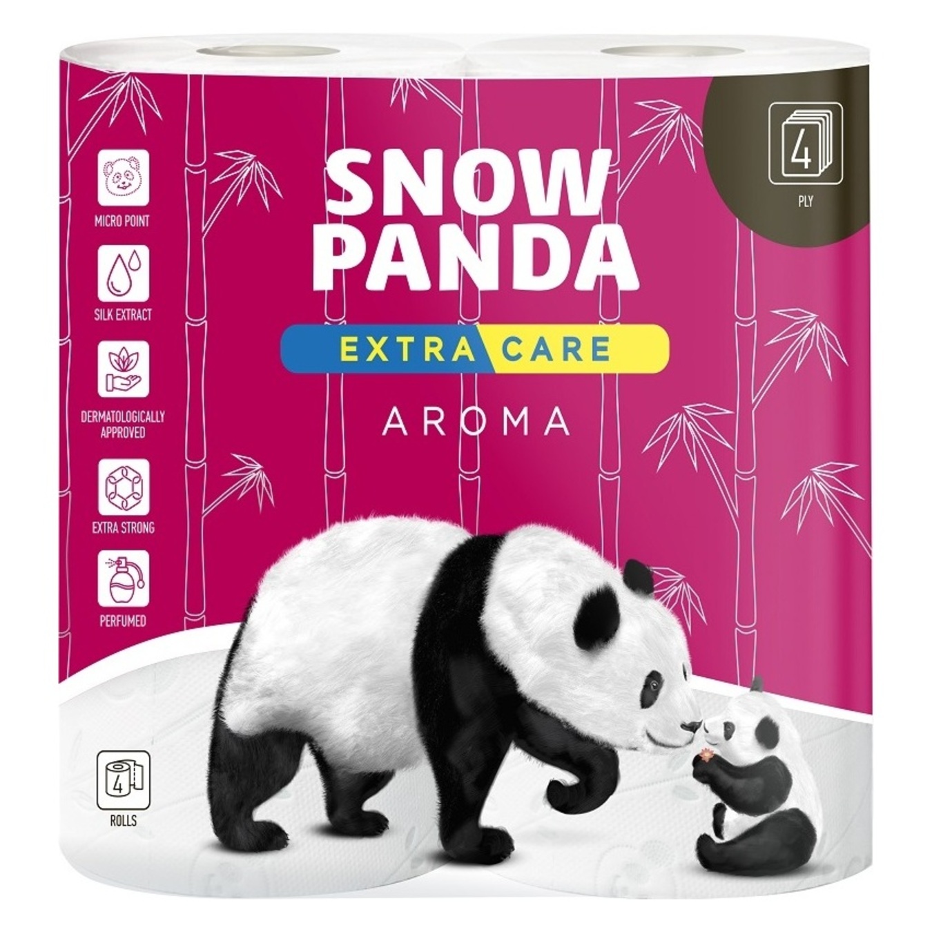 Snow Panda Extra Care Aroma 4 layers Toilet Paper 4pcs