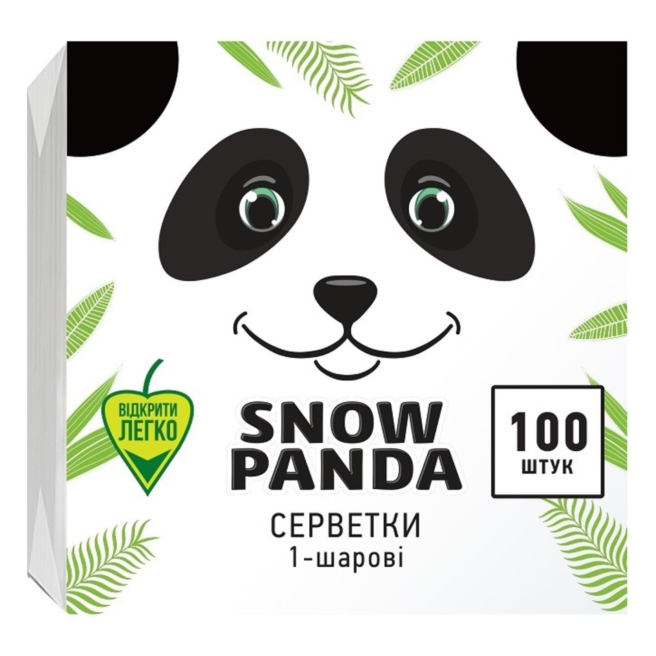 Snow Panda Single-layer Napkins 33x33cm 100pcs