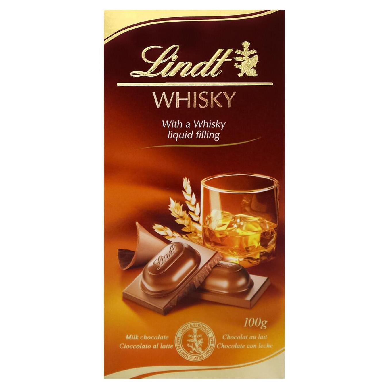 Шоколад молочний Lindt Wishky з віскі 100г