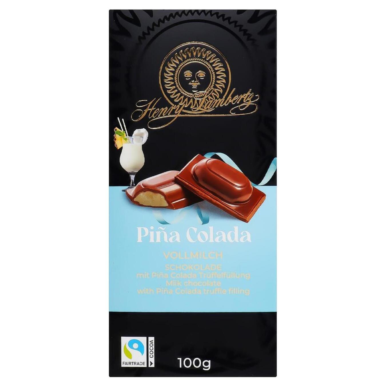 Шоколад молочный Lambertz Pina Colada Henry 100г