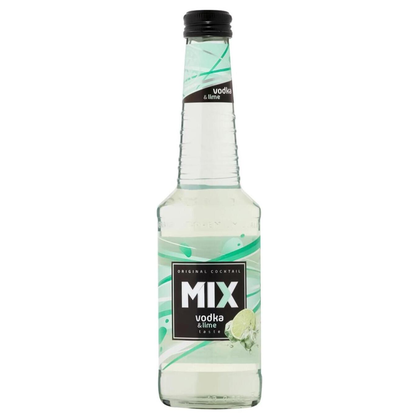 Low-alcohol drink MIX vodka lime 4% 0.33l glass