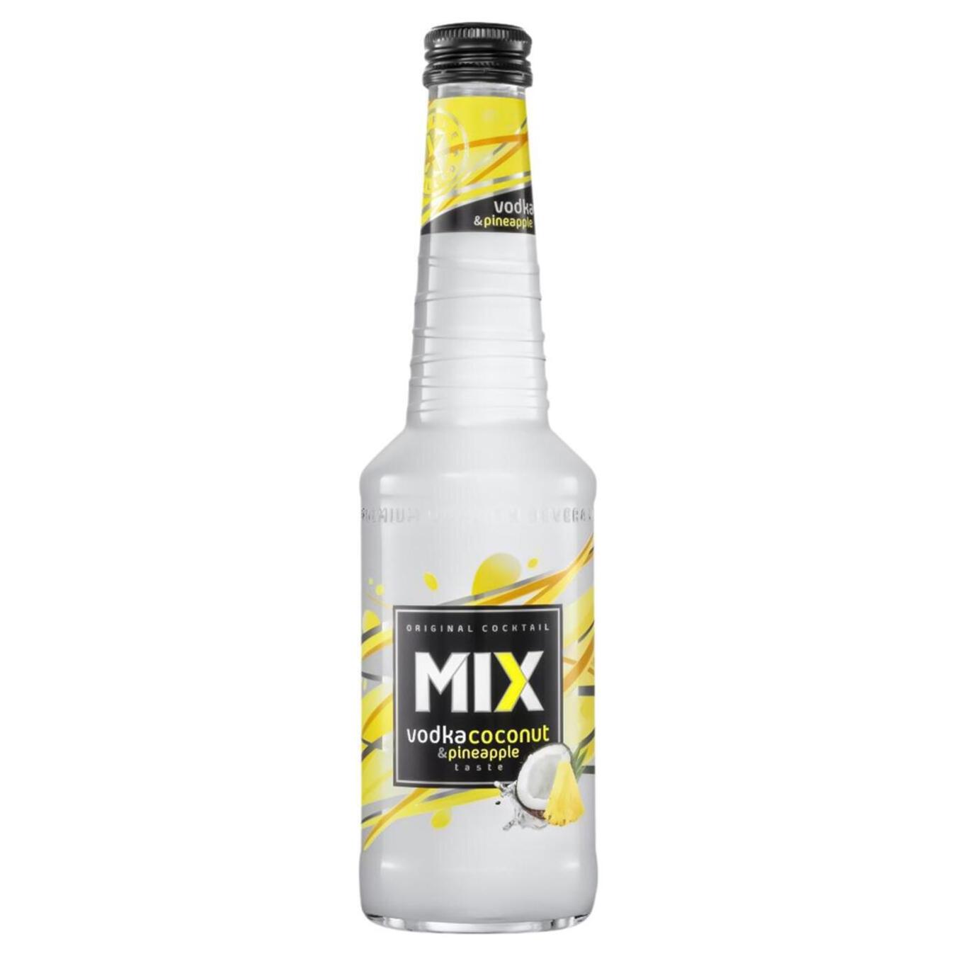 Low-alcohol drink MIX vodka pineapple coconut 4% 0.33l glass