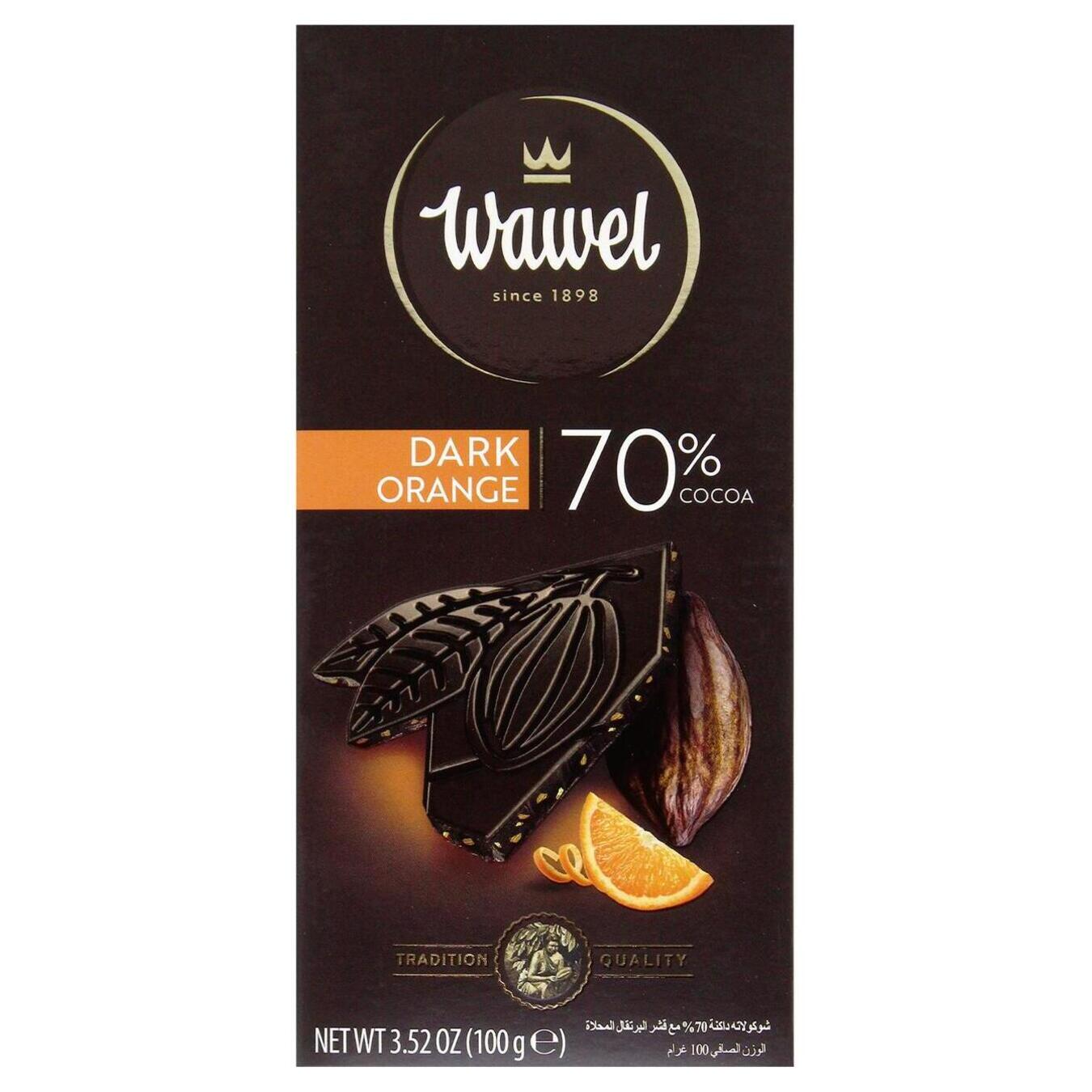 Dark chocolate WAWEL Orange 70% 100g