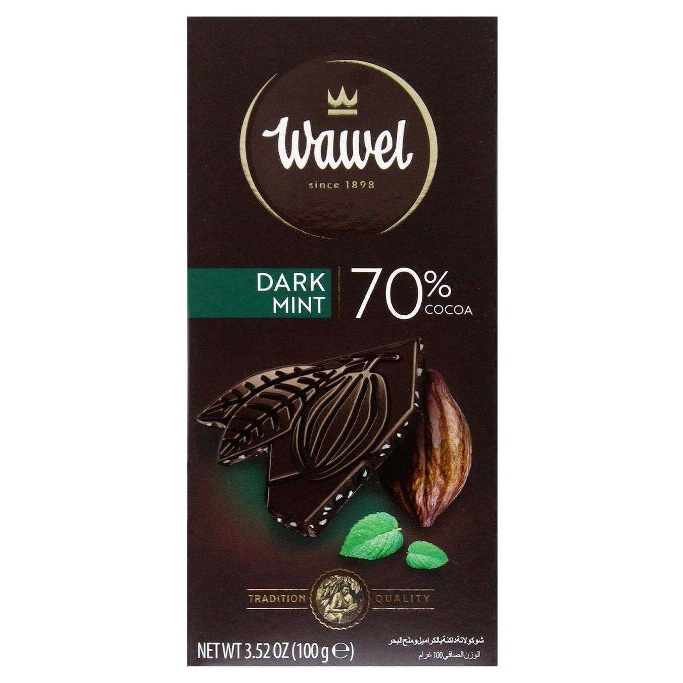 Шоколад темный WAWEL Мята 70% 100г