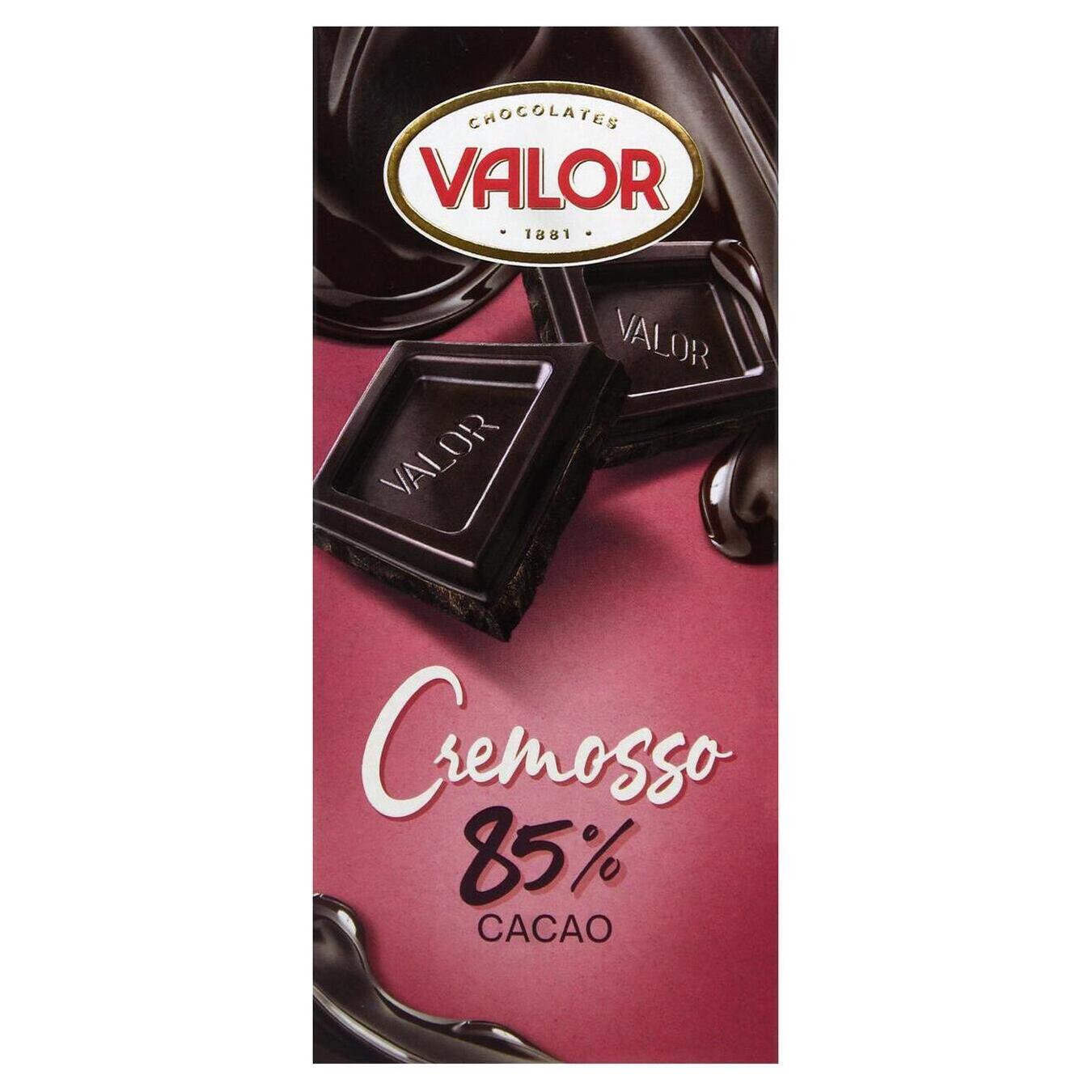 Шоколад чорний Valor Cremosso 85% 90г