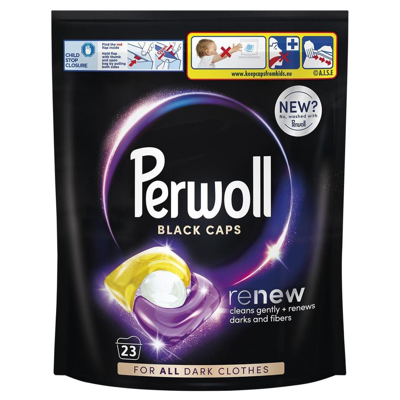 Капсули для прання Perwoll для темних та чорних речей 23шт
