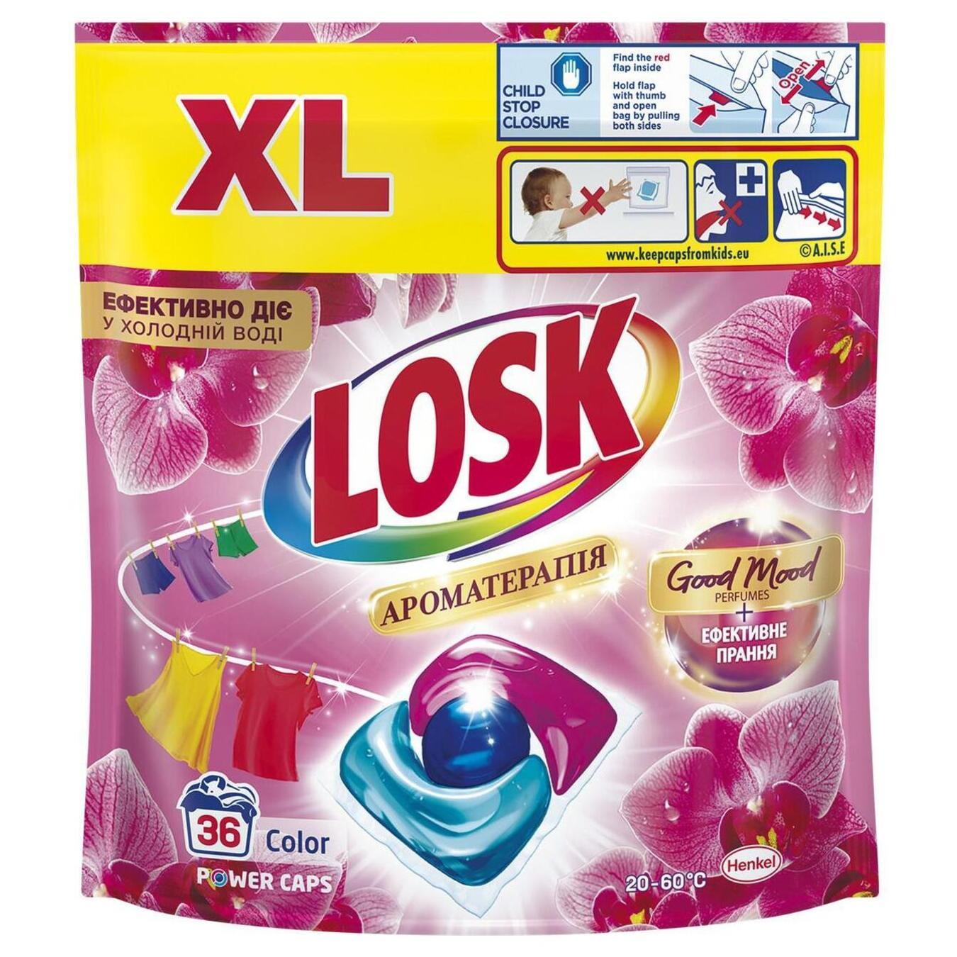 Capsules for washing Losk trio-capsules JSC Essential oils and fragrance Malaysian flower 36 pcs.