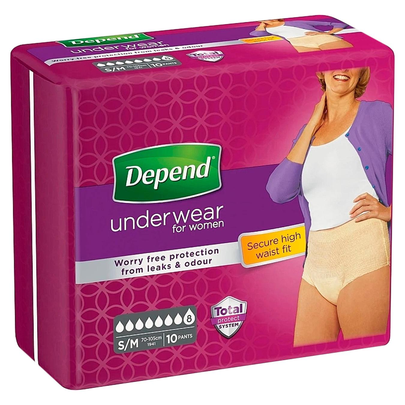 Underwear Depend absorbent panties diapers for adults women size S/M