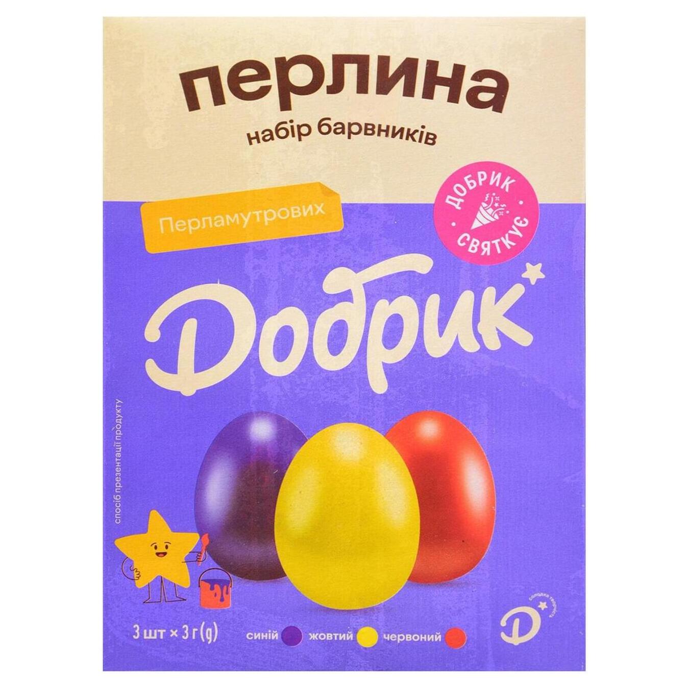 Set of dyes Dobryk Perlyna pearly 3g*3 pcs