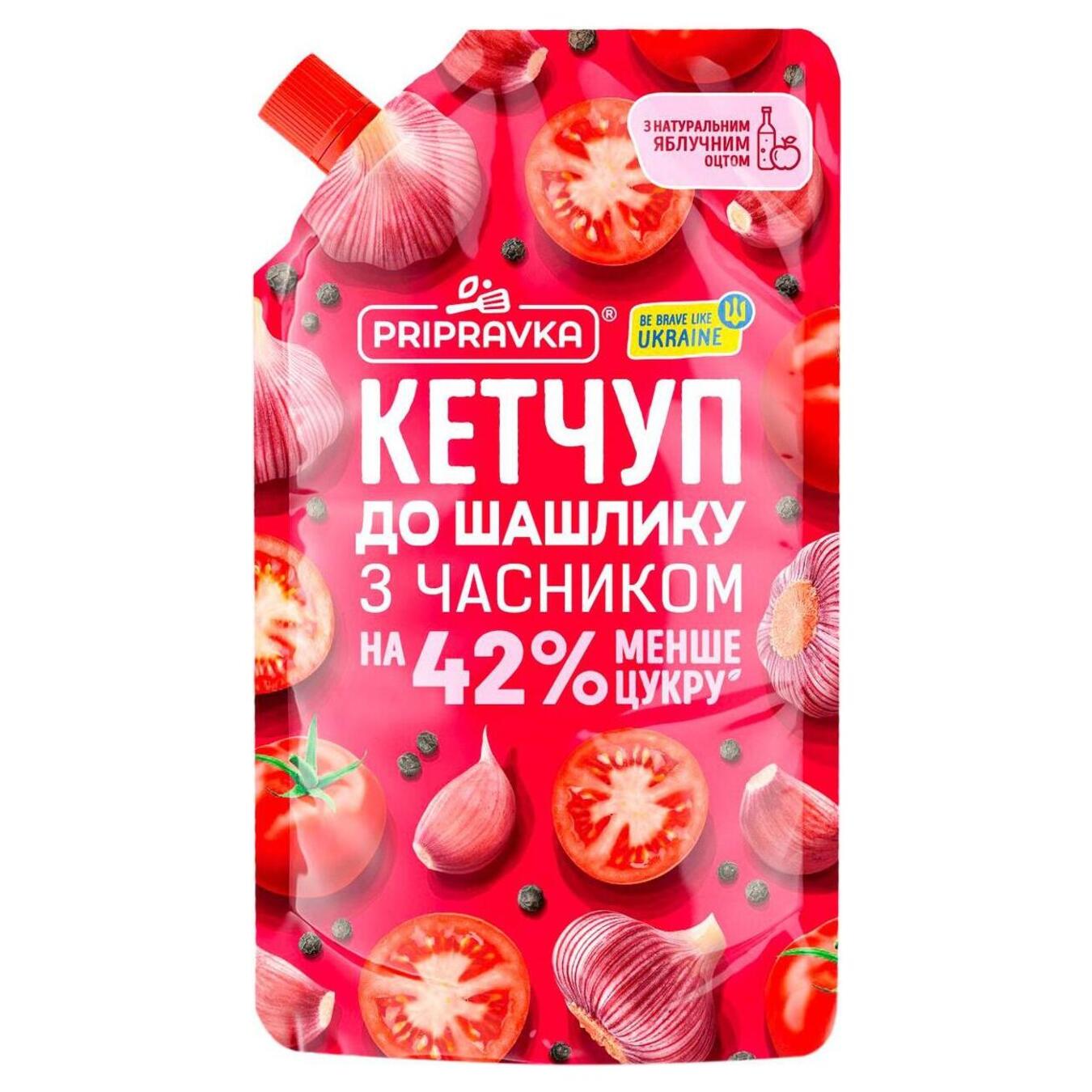 Pripravka ketchup for barbecue with garlic doi-pack 250g