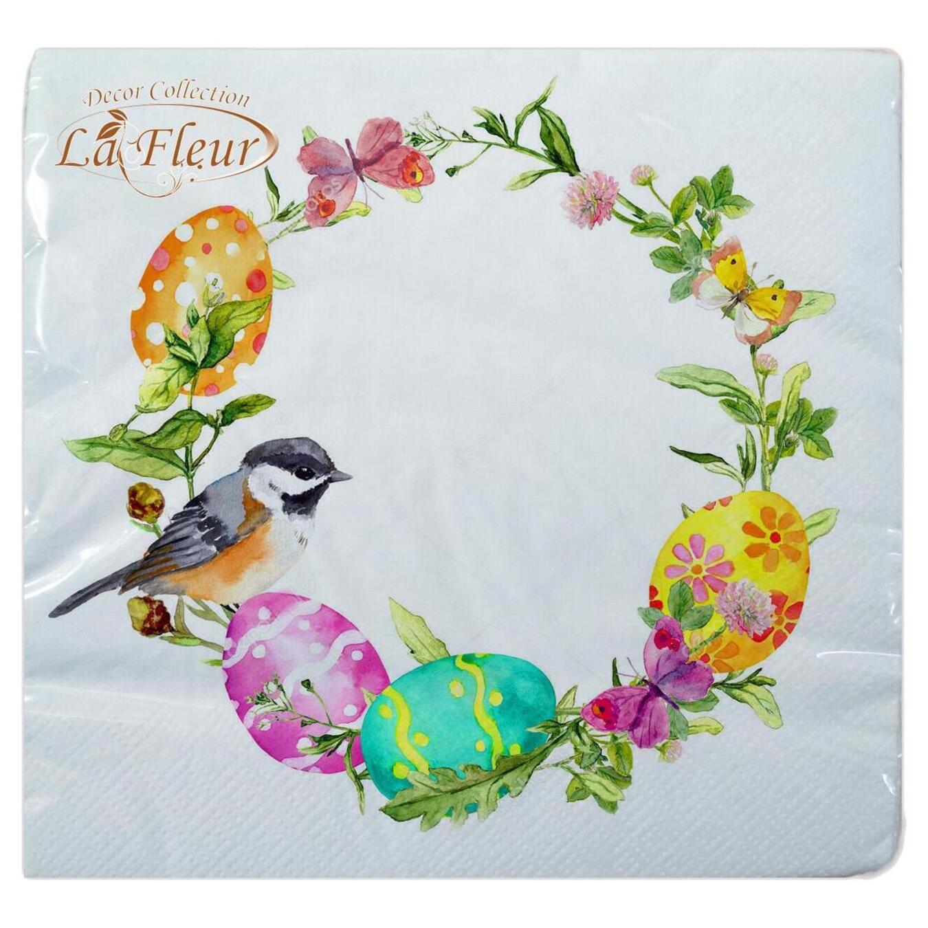 Napkin decorative La Fleur Easter charm 2 layers 33x33 16 pcs