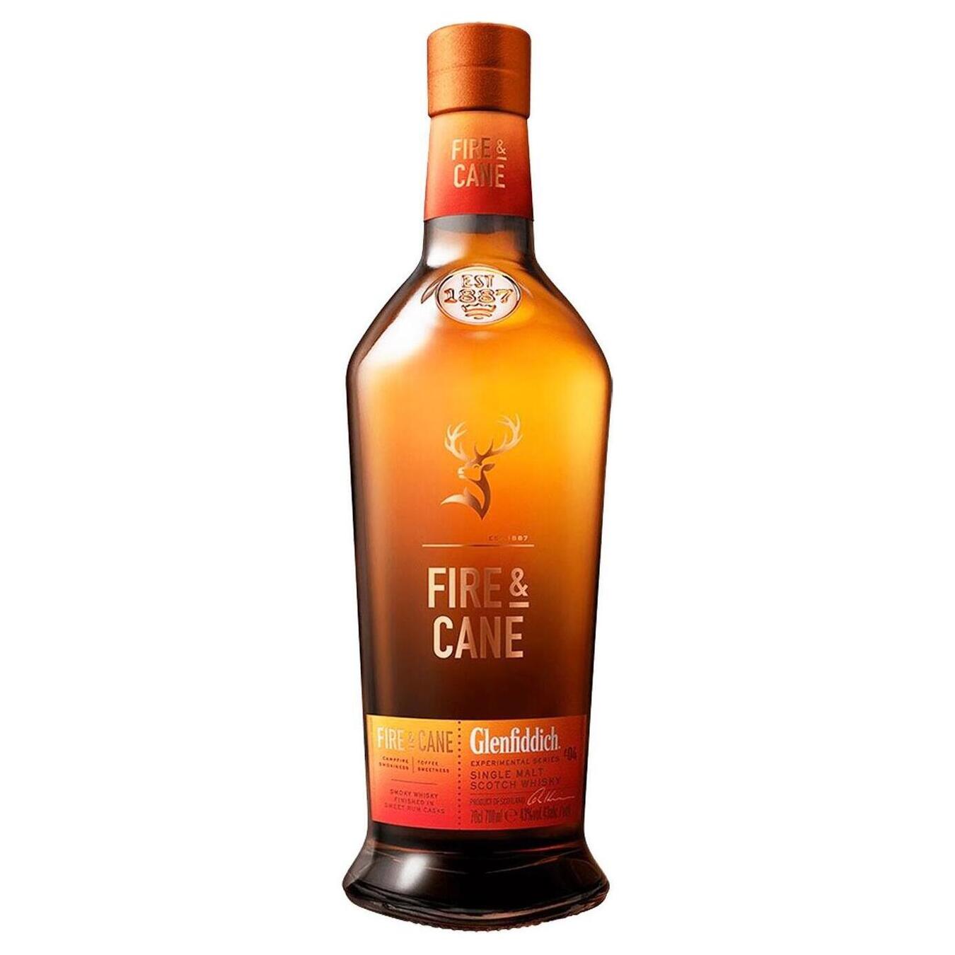 Whiskey Glenfiddich Fire and Cane 8 years 43% 0.7 l
