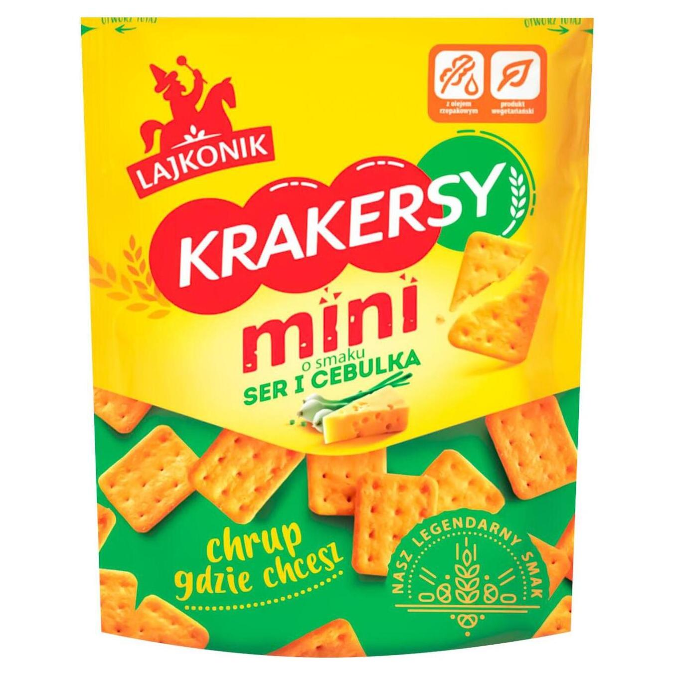 Крекер Lajkonik міні смак сир+цибуля 100г