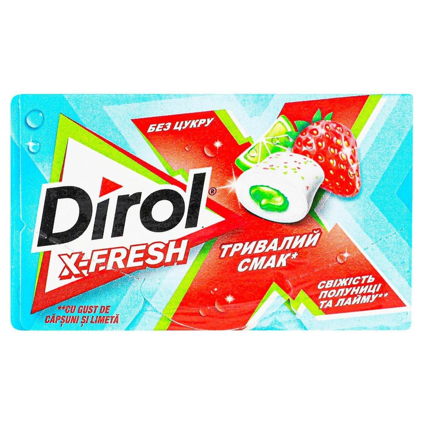 Chewing gum Dirol X-Fresh strawberry and lime freshness 19.5g
