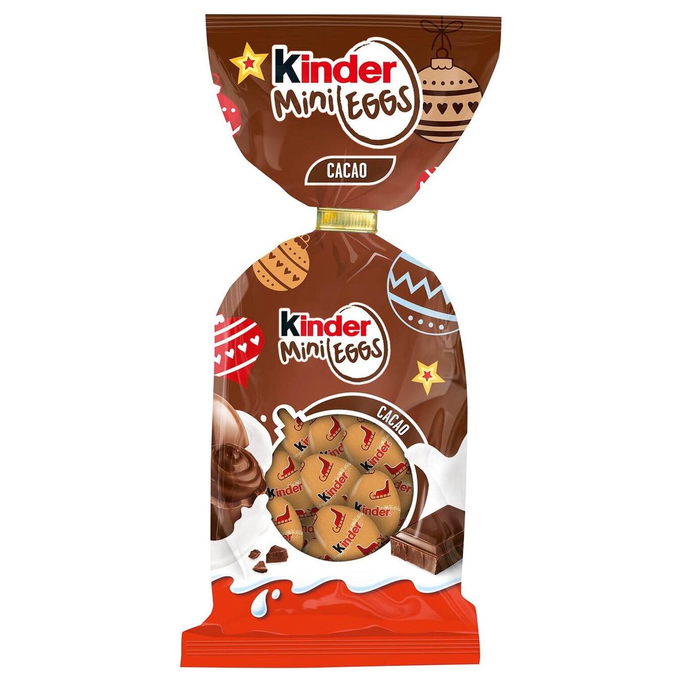 Набор шоколадных яиц KINDER MINI EGGS из молочного шоколада с начинкой из молока, какао и фундука 85г