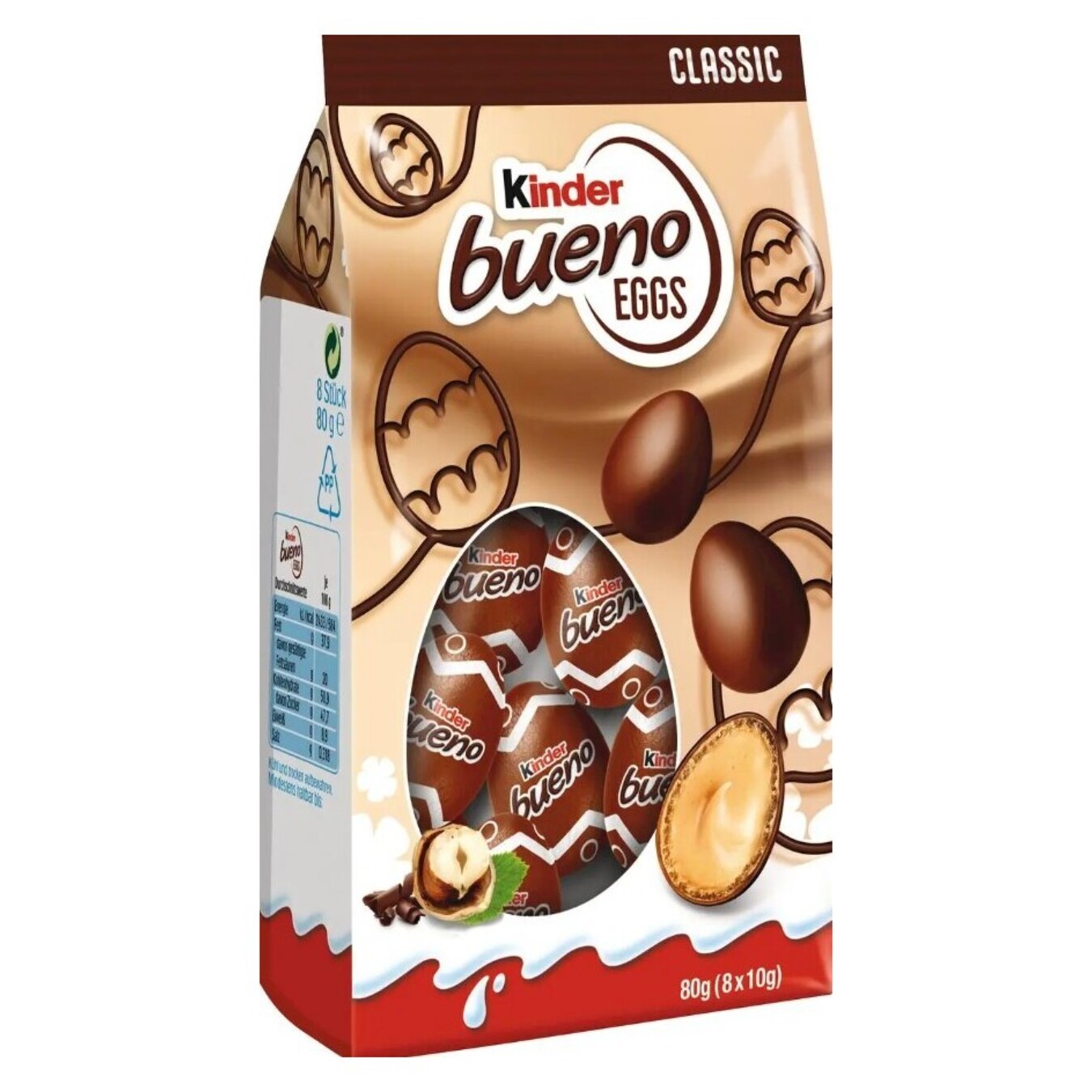 A set of KINDER BUENO Eggs milk chocolate candies 84g