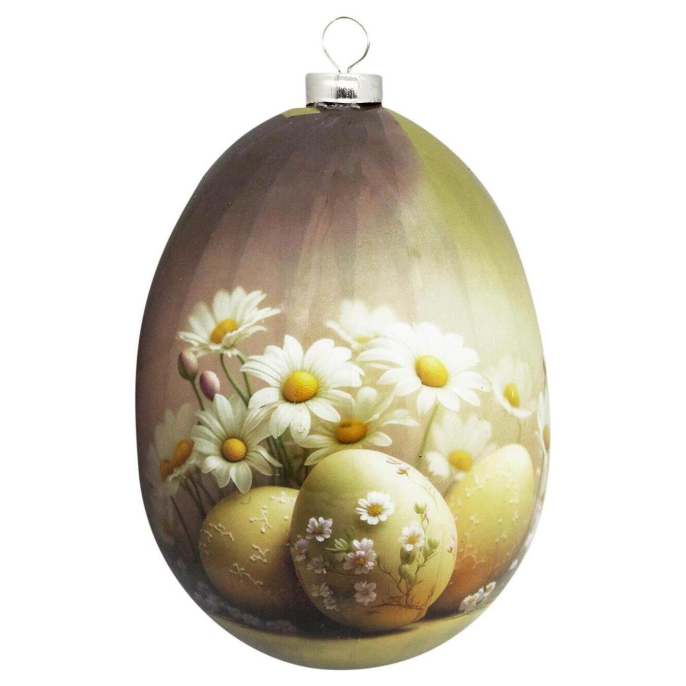Пасхальное яйцо с цветами Koopman 10см в ассортименте