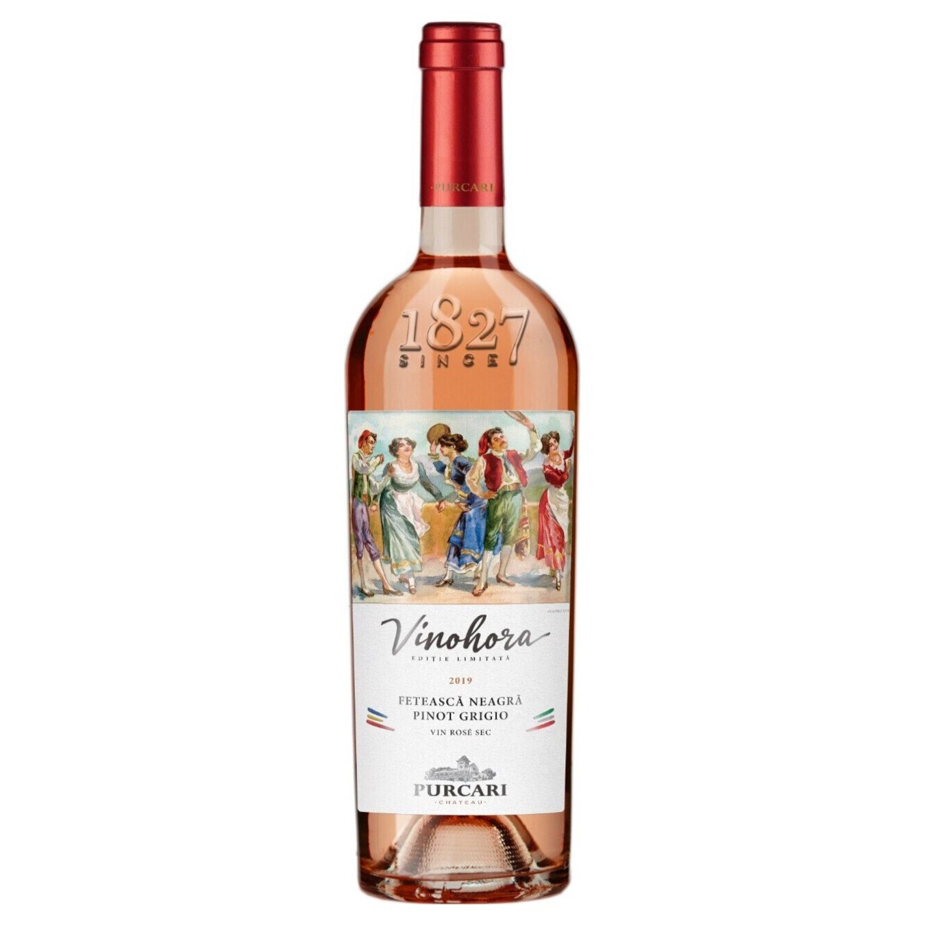 Вино Purcari Vinohora Feteasca Neagra-Montepulciano рожеве сухе 13% 0,75л