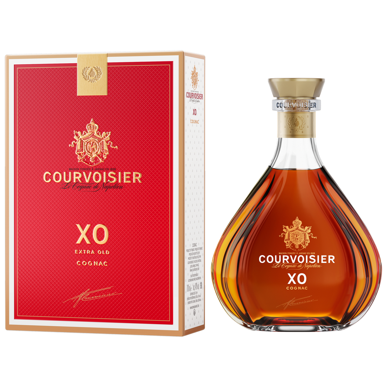 Cognac Courvoisier imperial H.O. 40% in a box of 0.7 l