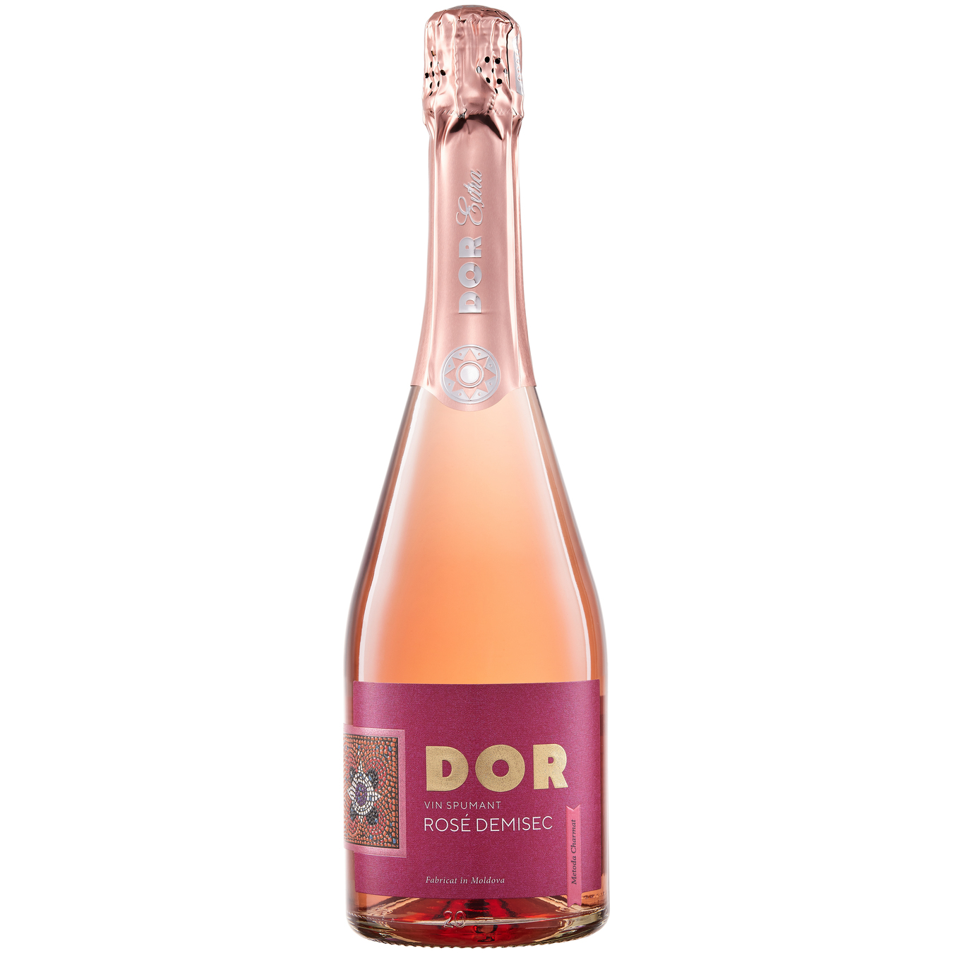 Вино игристое Bostavan Rose DOR розовое полусухое 12% 0,75л