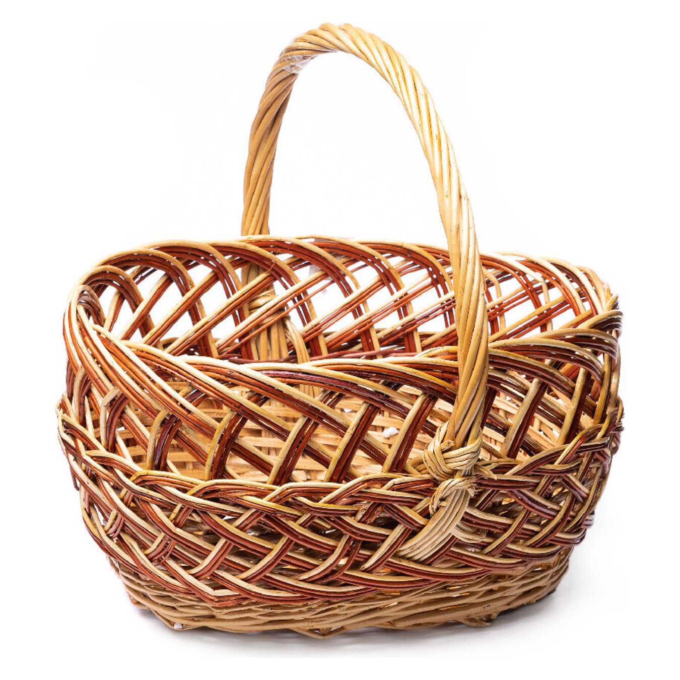 Basket white-brown vine 37*30*18*35 cm
