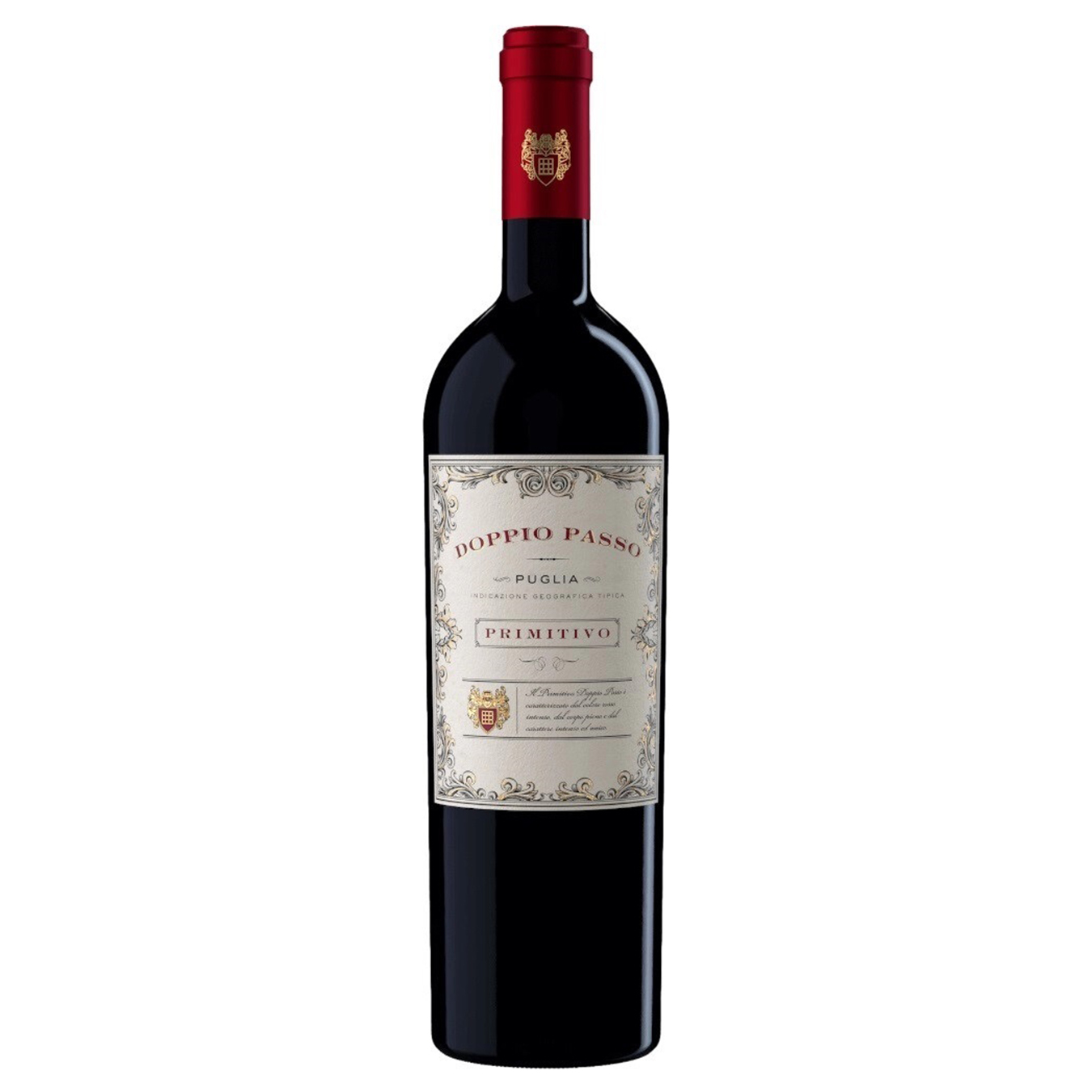 Вино Doppio Passo Primitivo Puglia красное полусладкое 13% 0,75л