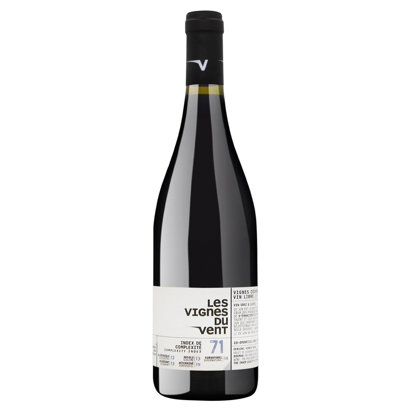 Вино Les Vignes du Vent 71 червоне сухе 14,5% 0,75л
