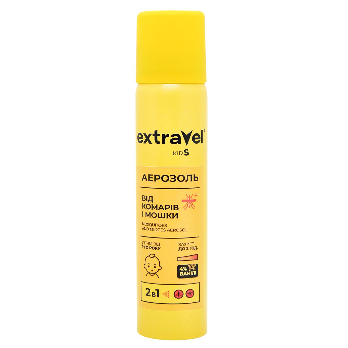 Aerosol Extravel Kids against mosquitoes and midges for children from 1 year 80 ml