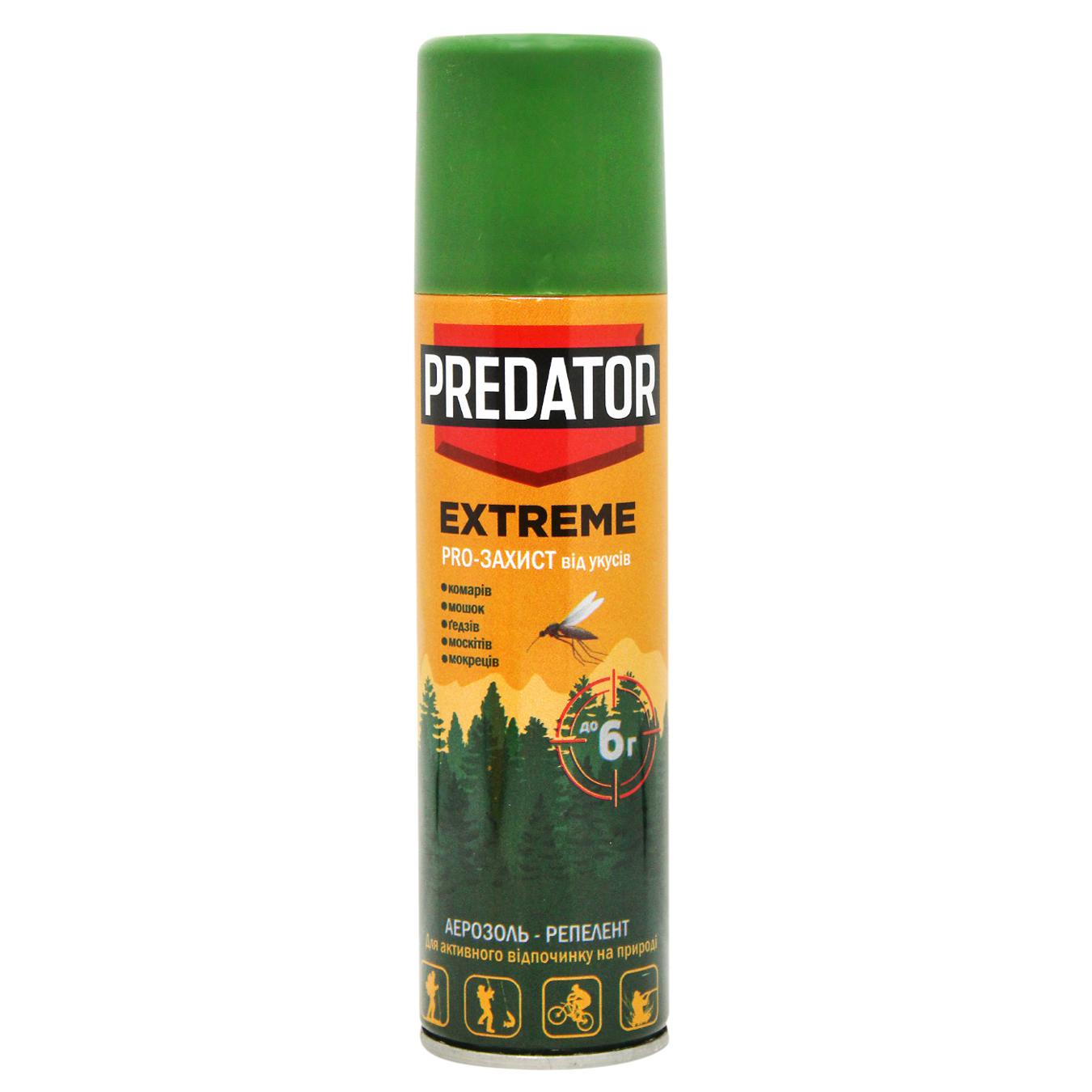 Аерозоль Predator Extreme від укусів комарів та кліщів до 6 годин 150мл