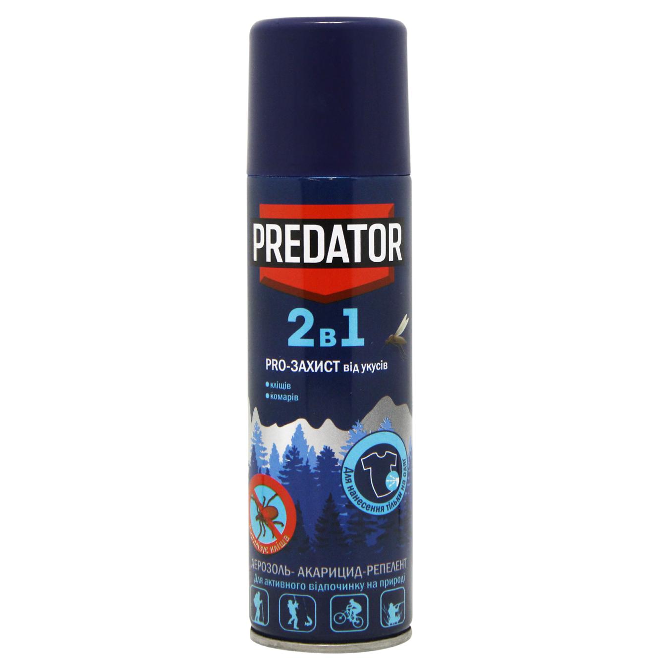 Aerosol Predator against mosquito bites and ticks 2 in 1 for application on clothes 150 ml
