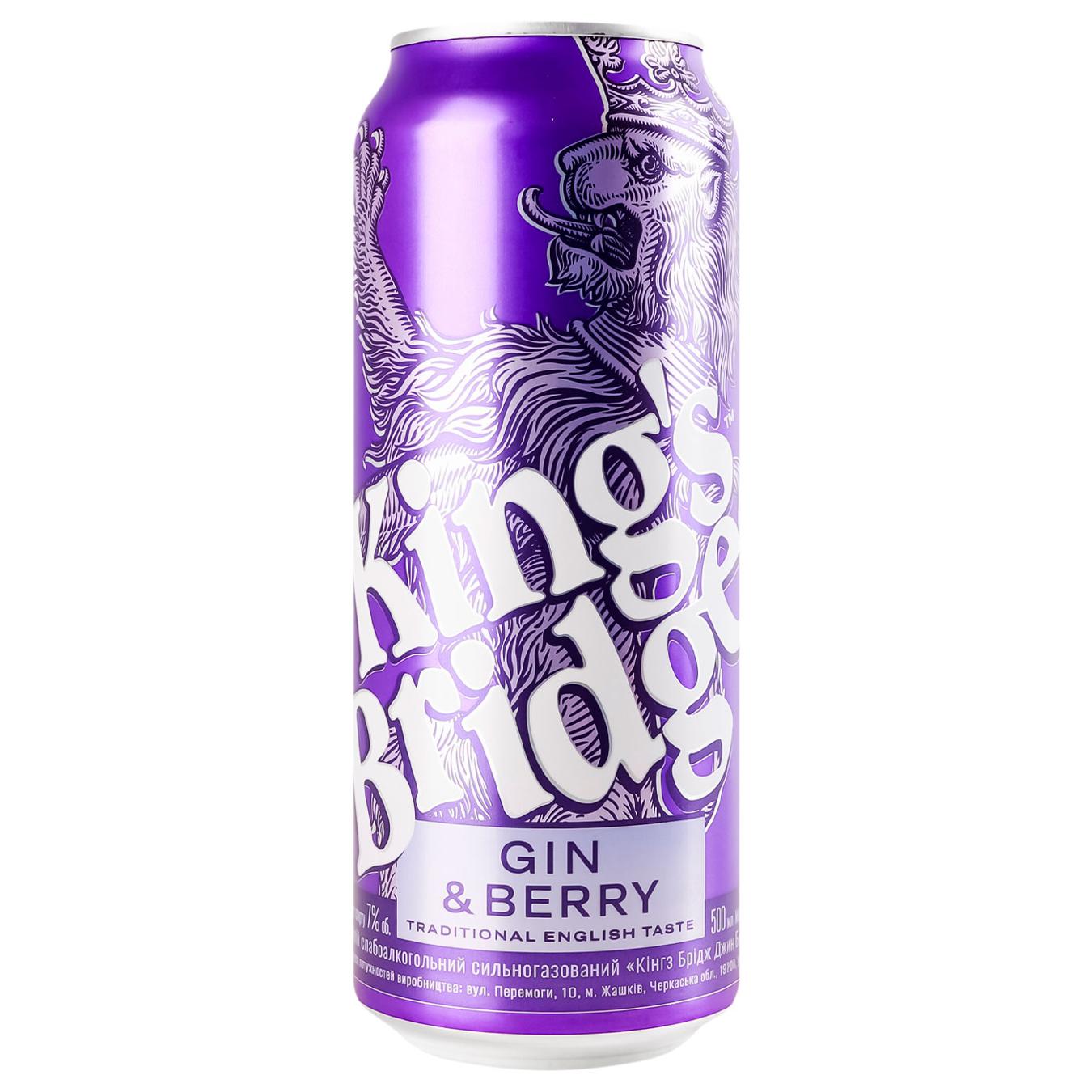 Low-alcohol drink Kings Bridge wild berries 7% 0.5 l iron can