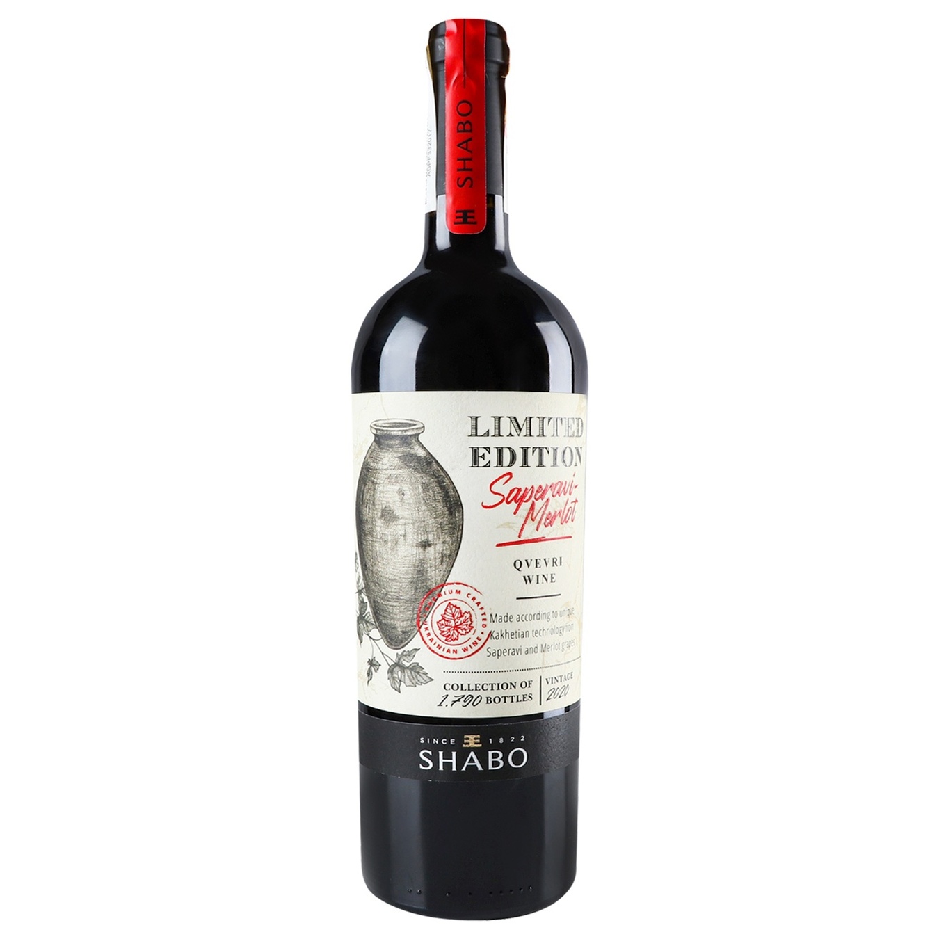 Вино Шабо Limited Edition Саперваві-Мерло червоне сухе 11-14% 0,75л